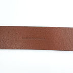 POLO RALPH LAUREN Pony Logo Plaque Brown Leather Belt Size 32/80 Made in Guatemala