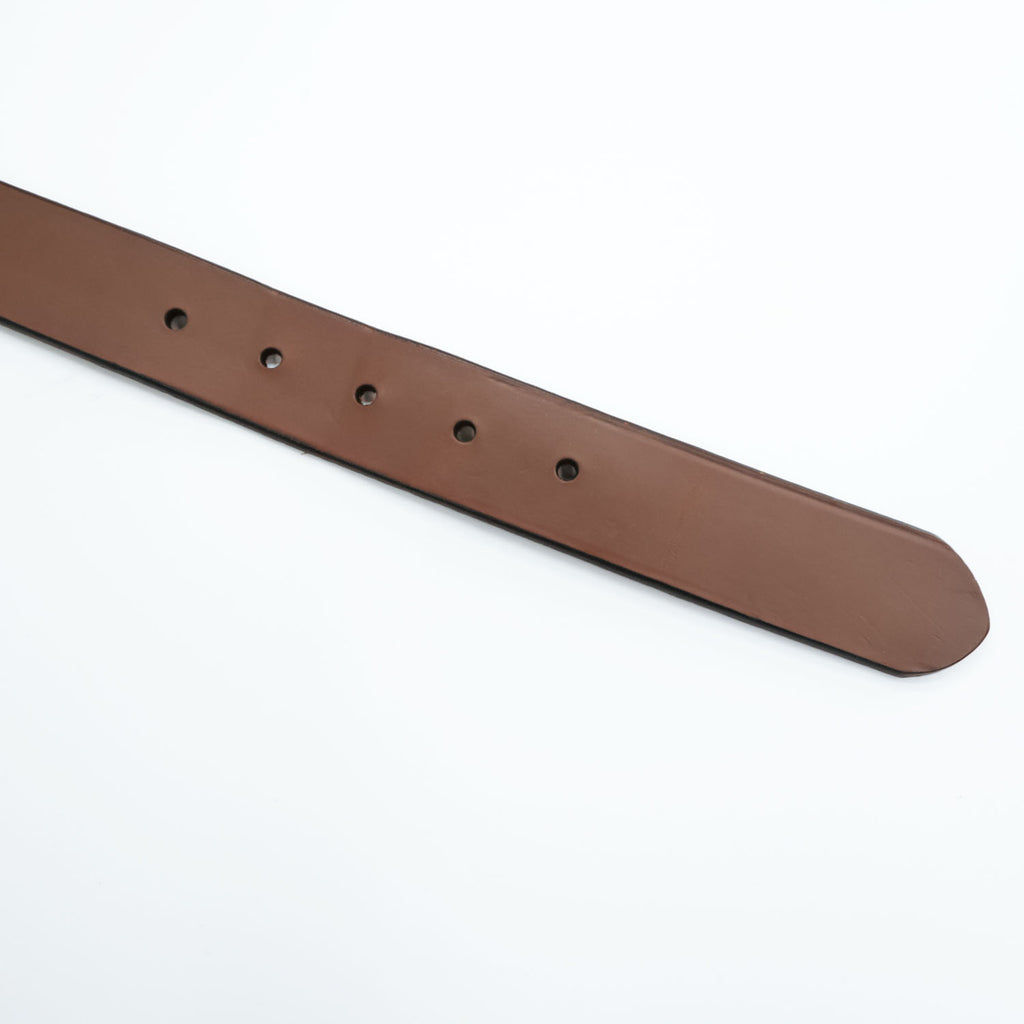 POLO RALPH LAUREN Pony Logo Plaque Brown Leather Belt Size 32/80 Made in Guatemala