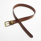 POLO RALPH LAUREN Pony Logo Plaque Brown Leather Belt Size 32/80 Made in Guatemala