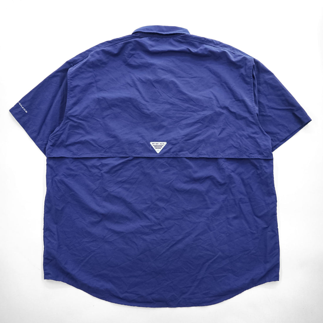 Columbia PFG 半袖 フィッシングシャツ XL ネイビー Bahama II OMNI-SHADE メッシュ ボタンダウン FM7047