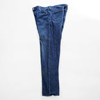 Levi Strauss Denim Pants Jeans, Size L, Indigo Blue, Stretch, Big E, Button Fly, Leather Patch, 00501-3249