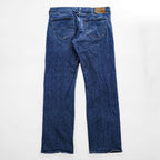 Levi Strauss Denim Pants Jeans, Size L, Indigo Blue, Stretch, Big E, Button Fly, Leather Patch, 00501-3249