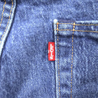 Levi Strauss Denim Pants Jeans, Size L, Indigo Blue, Stretch, Big E, Button Fly, Leather Patch, 00501-3249