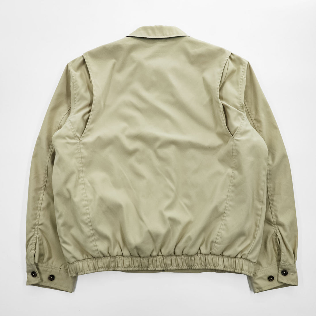 TOMMY HILFIGER Beige Harrington Zip Jacket Flag Logo Navy Lining