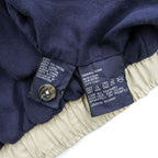 TOMMY HILFIGER Beige Harrington Zip Jacket Flag Logo Navy Lining