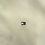 TOMMY HILFIGER Beige Harrington Zip Jacket Flag Logo Navy Lining