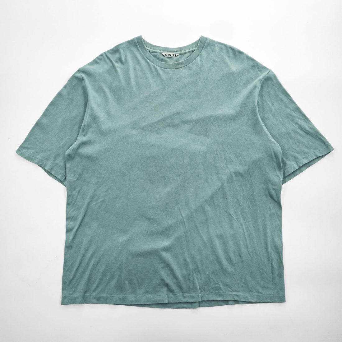 AURALEE A21ST02ST Cotton Crew Neck Short Sleeve T-Shirt Green Size 4 Made in Japan