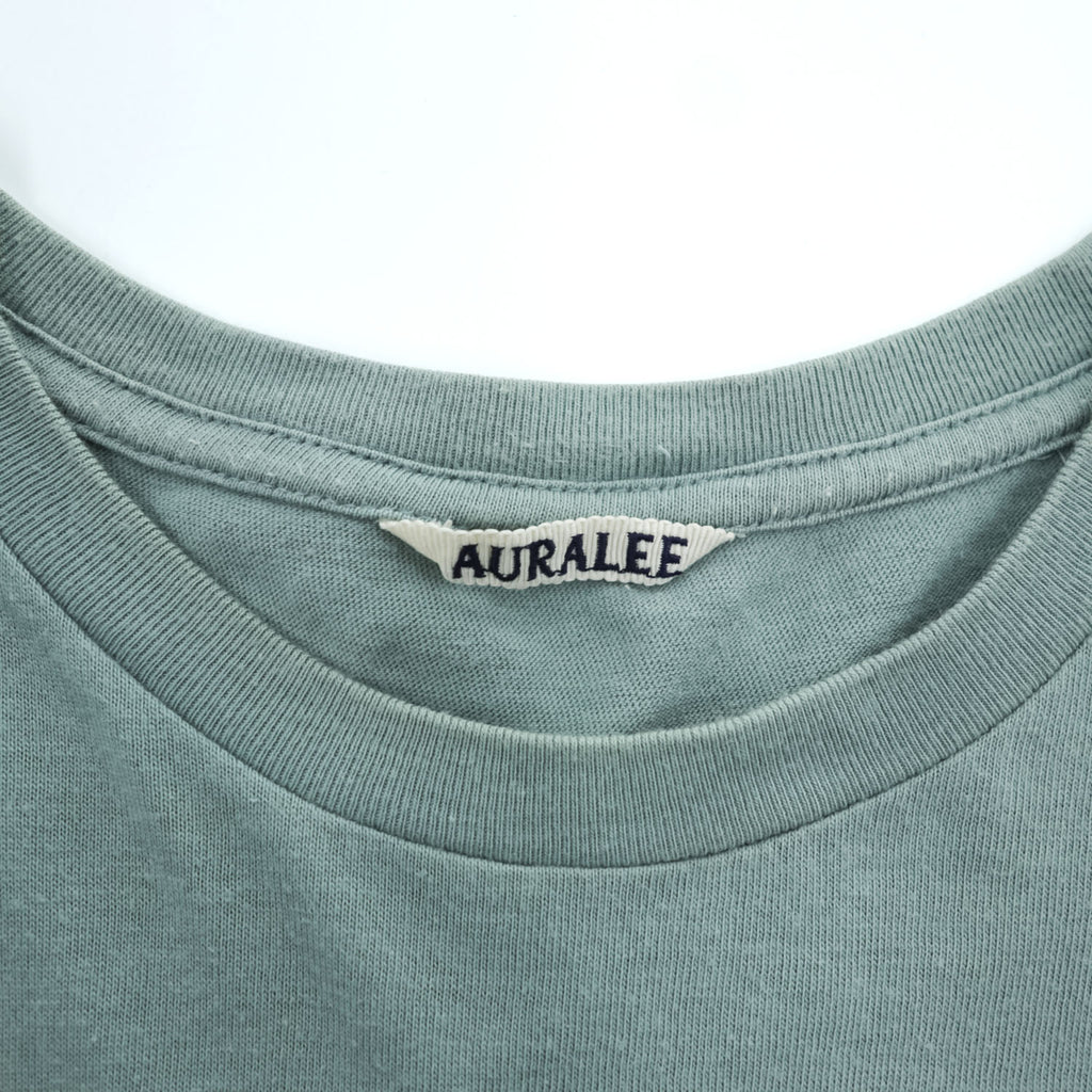 AURALEE A21ST02ST Cotton Crew Neck Short Sleeve T-Shirt Green Size 4 Made in Japan