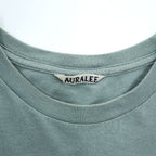AURALEE A21ST02ST Cotton Crew Neck Short Sleeve T-Shirt Green Size 4 Made in Japan