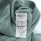 AURALEE A21ST02ST Cotton Crew Neck Short Sleeve T-Shirt Green Size 4 Made in Japan