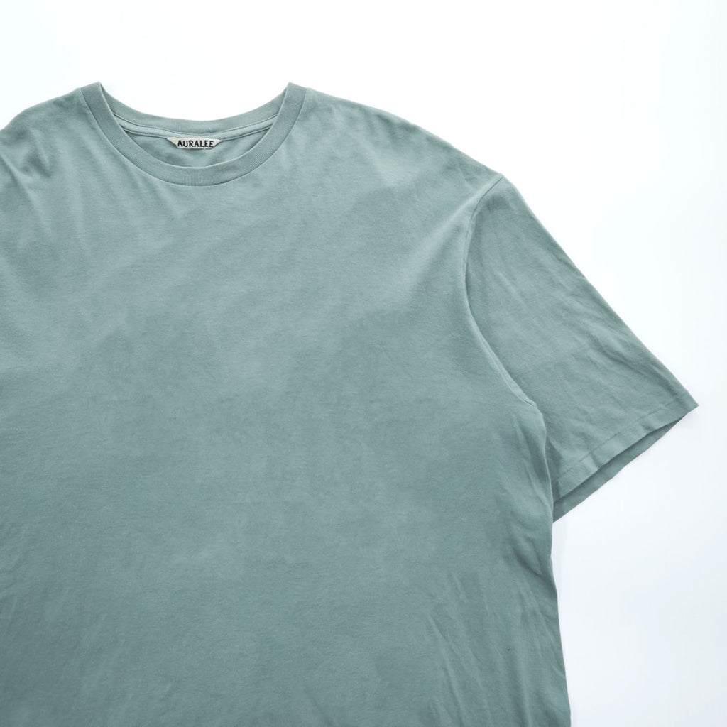 AURALEE A21ST02ST Cotton Crew Neck Short Sleeve T-Shirt Green Size 4 Made in Japan