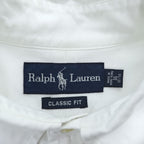 Ralph Lauren Classic Fit White Long Sleeve Button-Down Shirt Size L/G Pony Logo