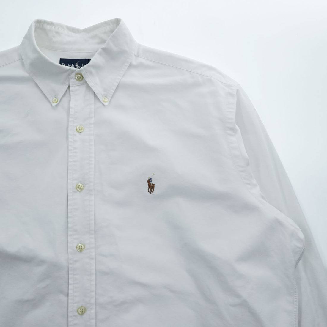 Ralph Lauren Classic Fit White Long Sleeve Button-Down Shirt Size L/G Pony Logo