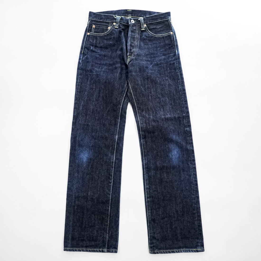 IRON HEART 日本製 セルヴィッヂ 21oz デニムパンツ ジーンズ EXTRA HEAVY DENIM リジッド 濃紺 ボタンフライ 634S