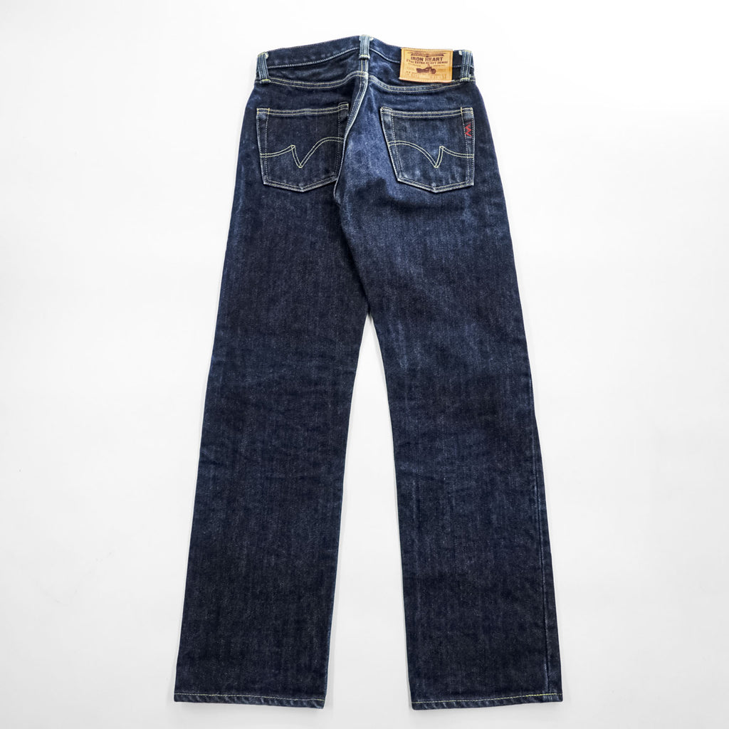 IRON HEART 日本製 セルヴィッヂ 21oz デニムパンツ ジーンズ EXTRA HEAVY DENIM リジッド 濃紺 ボタンフライ 634S