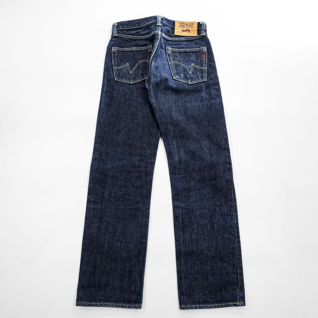 IRON HEART 日本製 セルヴィッヂ 21oz デニムパンツ ジーンズ EXTRA HEAVY DENIM リジッド 濃紺 ボタンフライ 634S