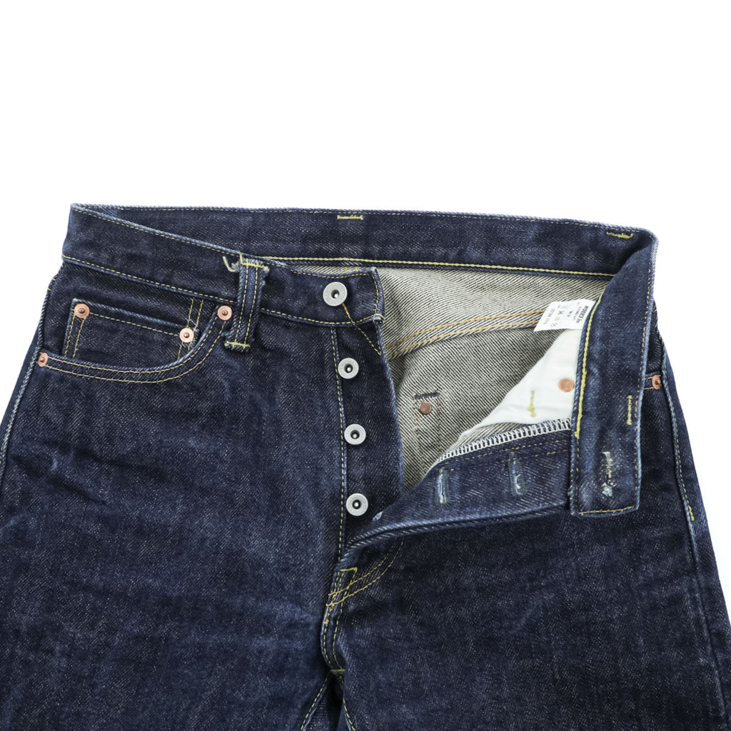 IRON HEART 日本製 セルヴィッヂ 21oz デニムパンツ ジーンズ EXTRA HEAVY DENIM リジッド 濃紺 ボタンフライ 634S