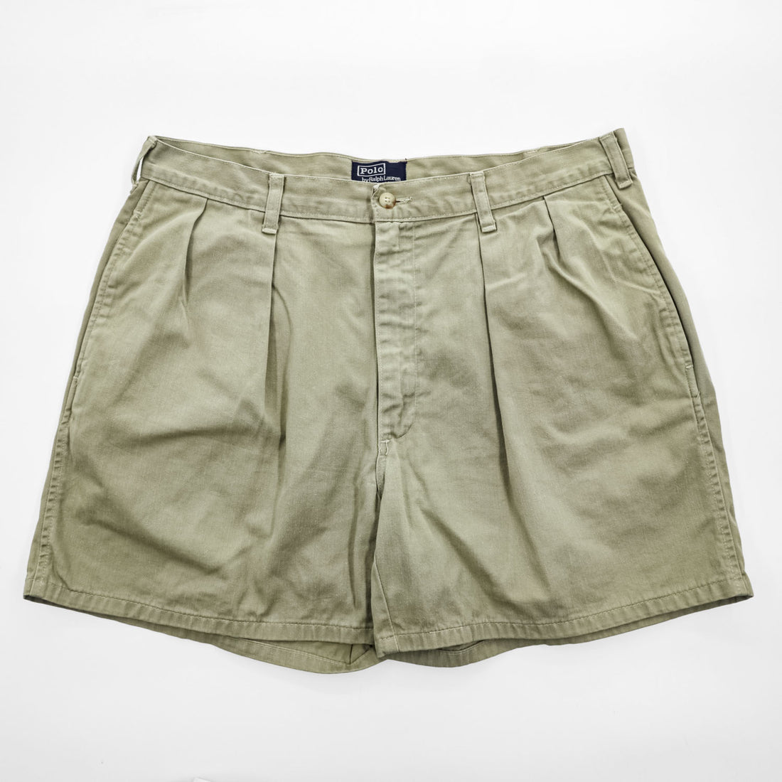Polo Ralph Lauren 90年代 USA製 ヴィンテージ 2タック プリーツショーツ ショートパンツ W36 ベージュ 42TALON
