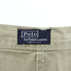 Polo Ralph Lauren 90年代 USA製 ヴィンテージ 2タック プリーツショーツ ショートパンツ W36 ベージュ 42TALON
