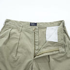 Polo Ralph Lauren 90年代 USA製 ヴィンテージ 2タック プリーツショーツ ショートパンツ W36 ベージュ 42TALON