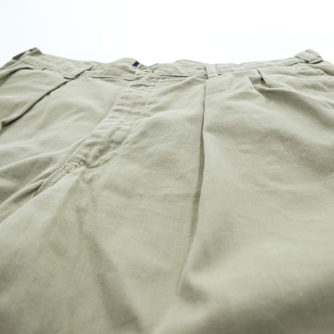 Polo Ralph Lauren 90年代 USA製 ヴィンテージ 2タック プリーツショーツ ショートパンツ W36 ベージュ 42TALON