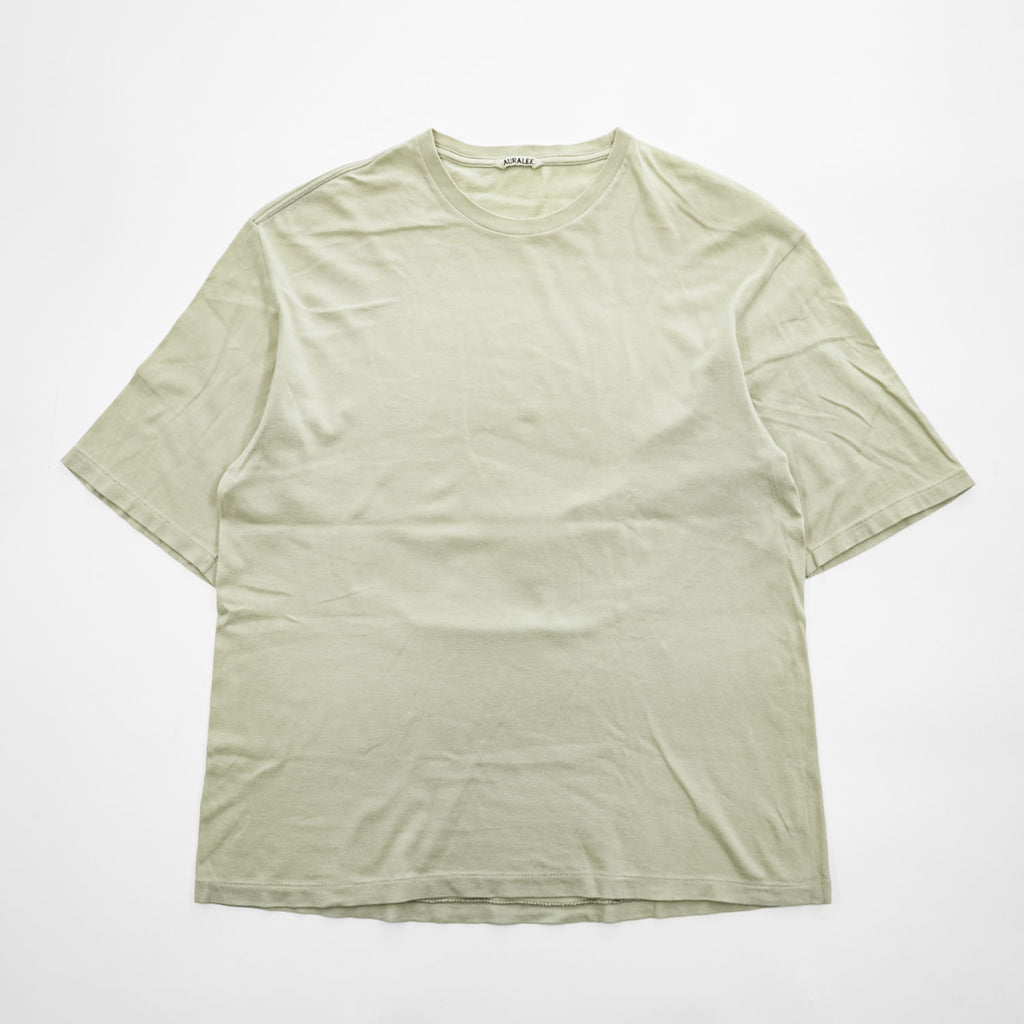 AURALEE A9ST02ST Cotton Crew Neck Short Sleeve T-Shirt Light Green Size 5 Made in Japan