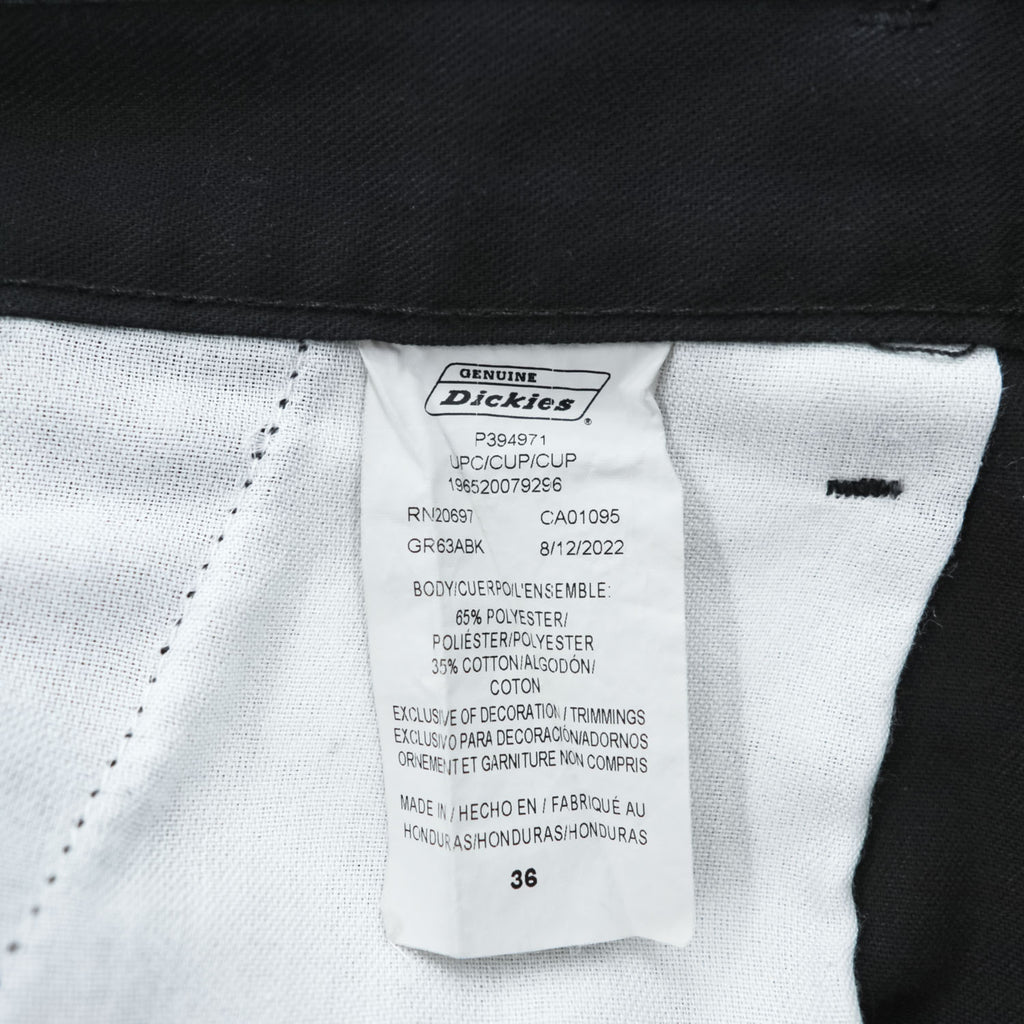 Dickies Men's Black Work Shorts Size 36 Utility Pocket Poly Cotton Made in Honduras