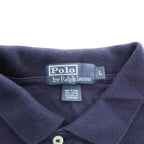 Polo by Ralph Lauren Men's Navy Cotton Short Sleeve Polo Shirt Red Pony Logo Size L