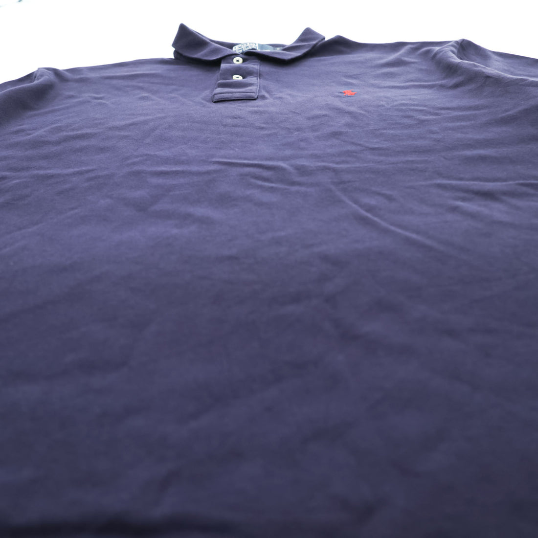 Polo by Ralph Lauren Men's Navy Cotton Short Sleeve Polo Shirt Red Pony Logo Size L
