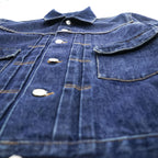 A.P.C. 日本製 2ndタイプ セルビッジ プリーツ デニムジャケット Gジャン S インディゴ ブルー