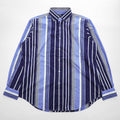 Polo Ralph Lauren 90年代 クラシックフィット 長袖マルチストライプシャツ L ホワイト ブルー REGENT