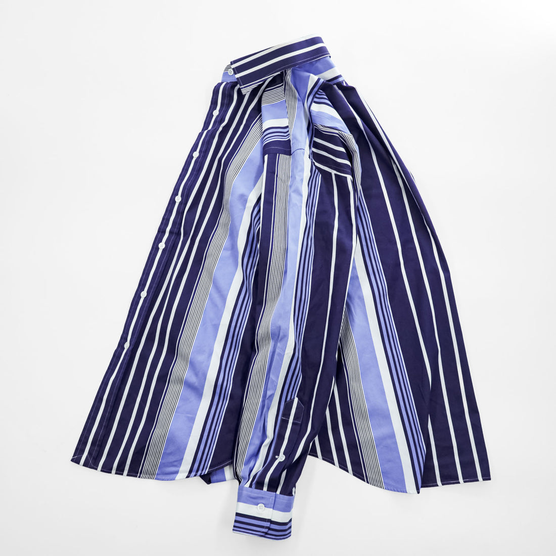Polo Ralph Lauren 90年代 クラシックフィット 長袖マルチストライプシャツ L ホワイト ブルー REGENT