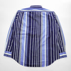 Polo Ralph Lauren 90年代 クラシックフィット 長袖マルチストライプシャツ L ホワイト ブルー REGENT