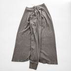 UNITED ARROWS & SONS 日本製 ダメージ加工 ワッフル サーマル ロングスリーブ Tシャツ M ブラウン  ロング丈 ラウンドカット 5512-699-0140