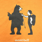 mont-bell プリント WIC.T 道案内 Tシャツ M オレンジ 1114571