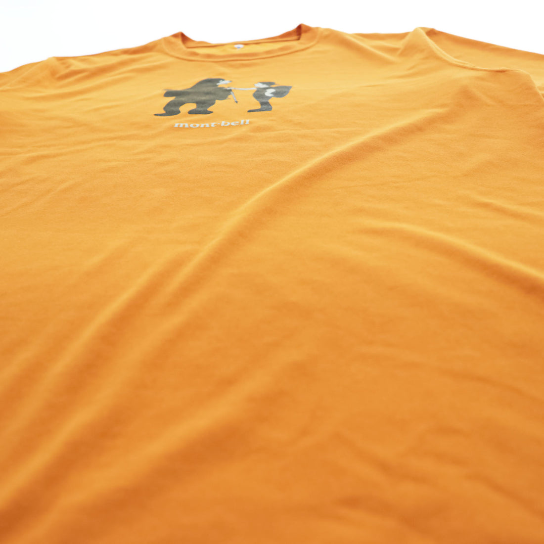 mont-bell プリント WIC.T 道案内 Tシャツ M オレンジ 1114571