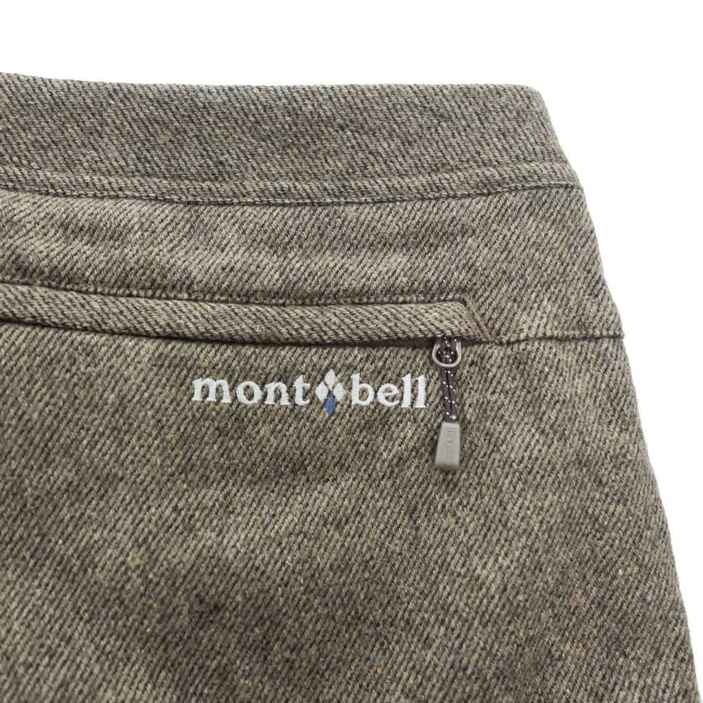 mont-bell ウール トレッキングニッカ アウトドア パンツ L ブラウン ストレッチ ベルト付 クロップド 1105613