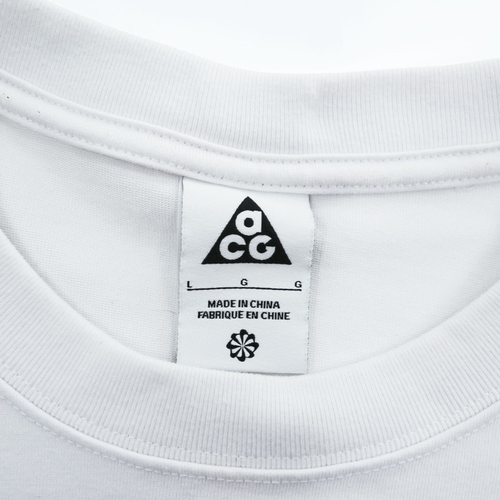 NIKE ACG 長袖 ロングスリーブ Tシャツ ロンT L ホワイト バックプリント フィッシング FQ3728-121