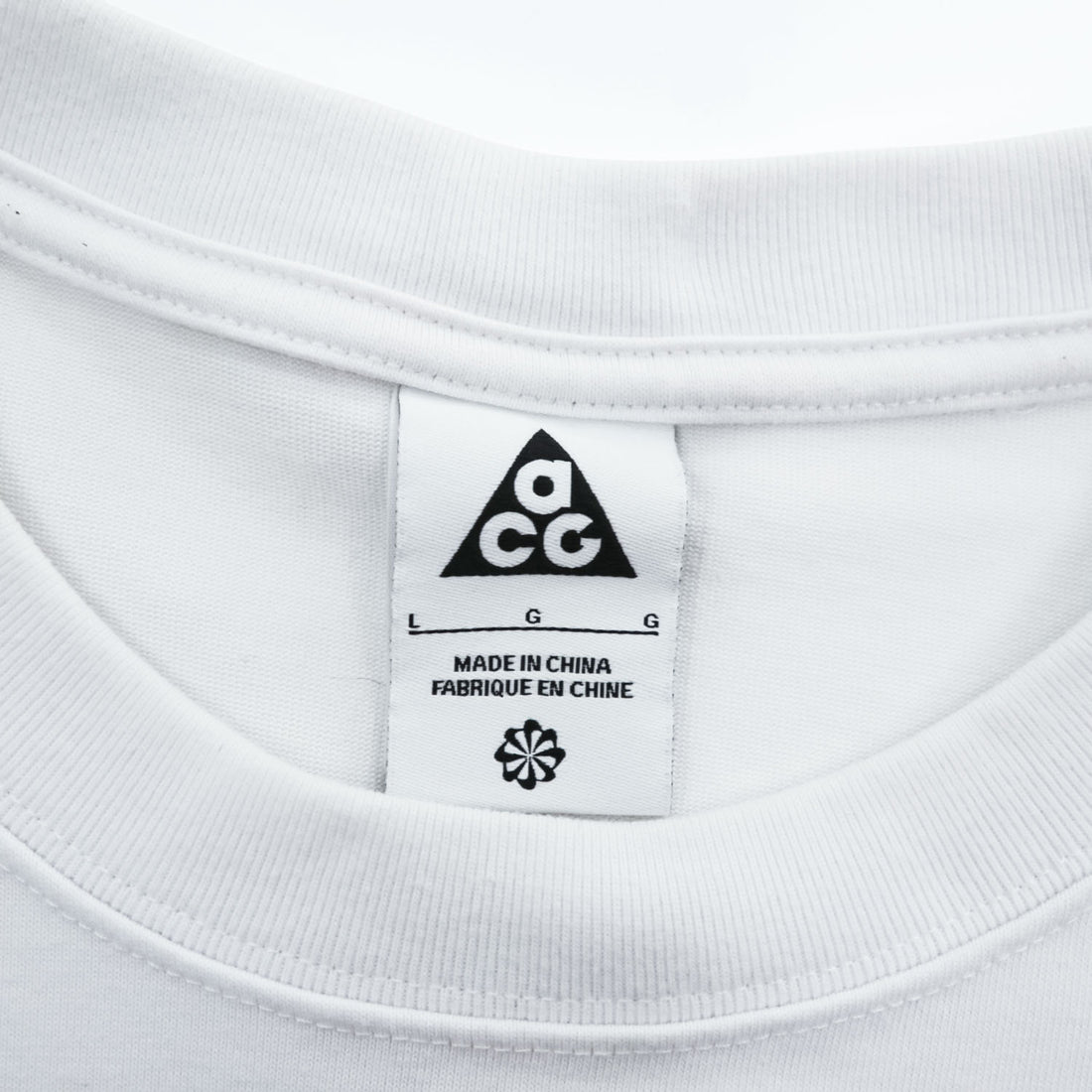 NIKE ACG 長袖 ロングスリーブ Tシャツ ロンT L ホワイト バックプリント フィッシング FQ3728-121