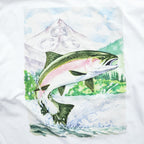 NIKE ACG 長袖 ロングスリーブ Tシャツ ロンT L ホワイト バックプリント フィッシング FQ3728-121
