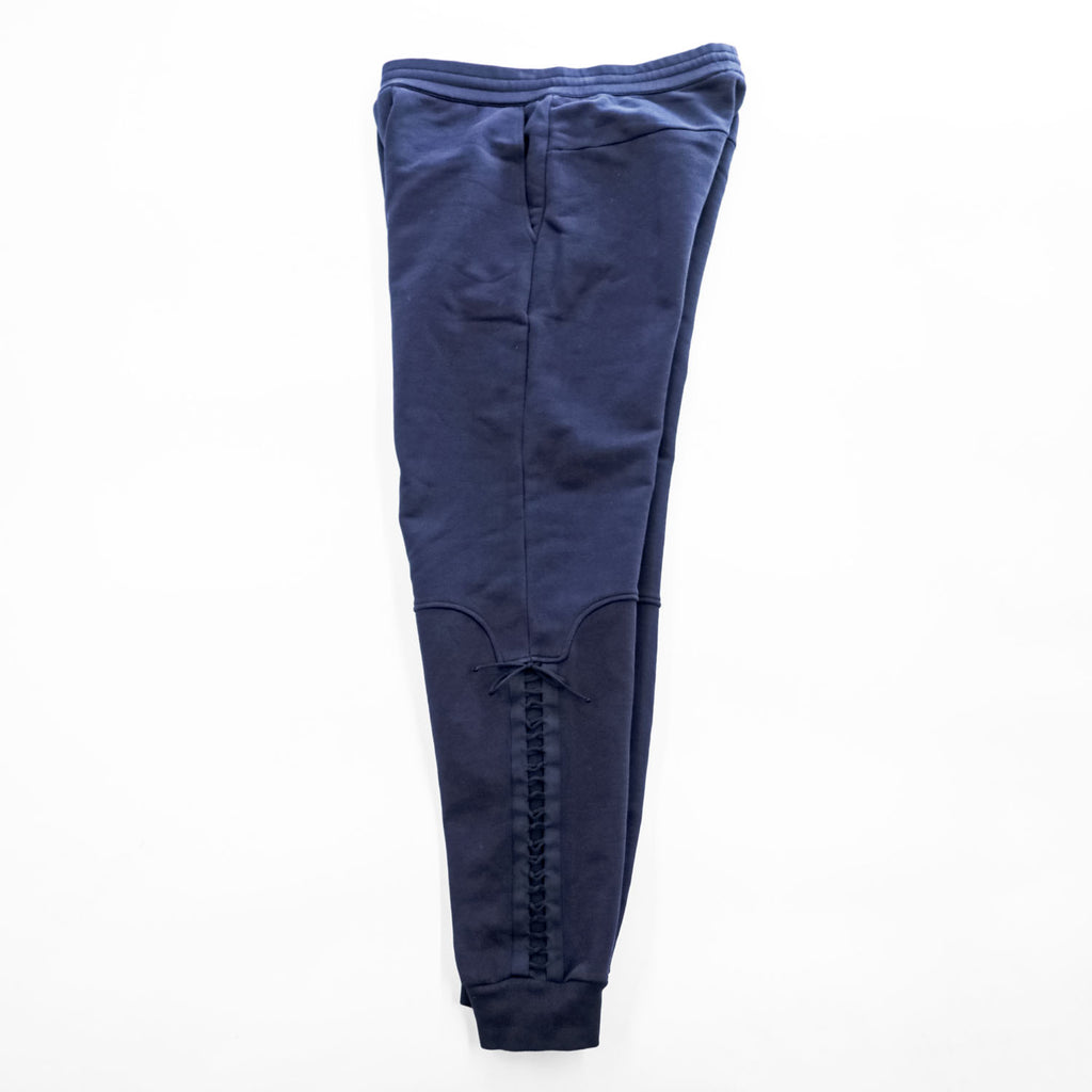 HELMUT LANG レースアップ スウェットパンツ S ネイビー ドローコード LACED SWEATPANT 17-1106001-893-902
