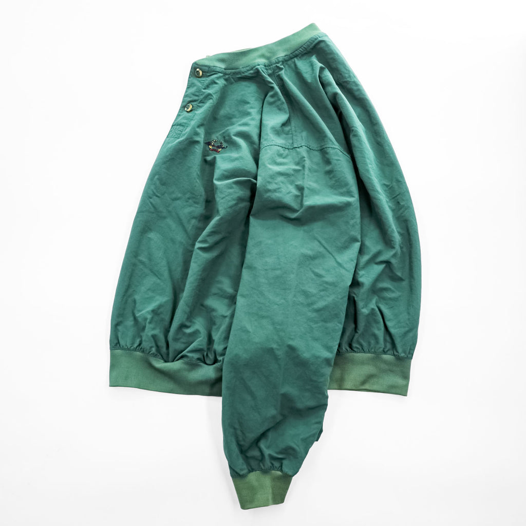 Eddie Bauer 90年代 EBTEK ピステ ハーフボタン ナイロン プルオーバー L グリーン