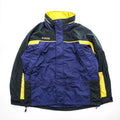 Columbia Fire Ridge Men's XL Hooded Nylon Ski Jacket Black Purple Yellow