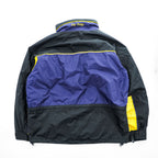 Columbia Fire Ridge Men's XL Hooded Nylon Ski Jacket Black Purple Yellow