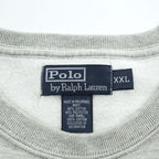 Polo Ralph Lauren 90年代 クルーネック スウェット トレーナー XXL グレー 裏起毛 スモールポニー ロゴ 刺繍 ビッグサイズ