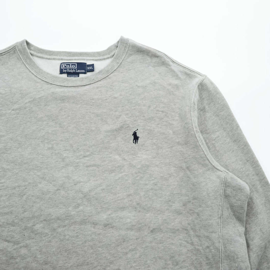 Polo Ralph Lauren 90年代 クルーネック スウェット トレーナー XXL グレー 裏起毛 スモールポニー ロゴ 刺繍 ビッグサイズ