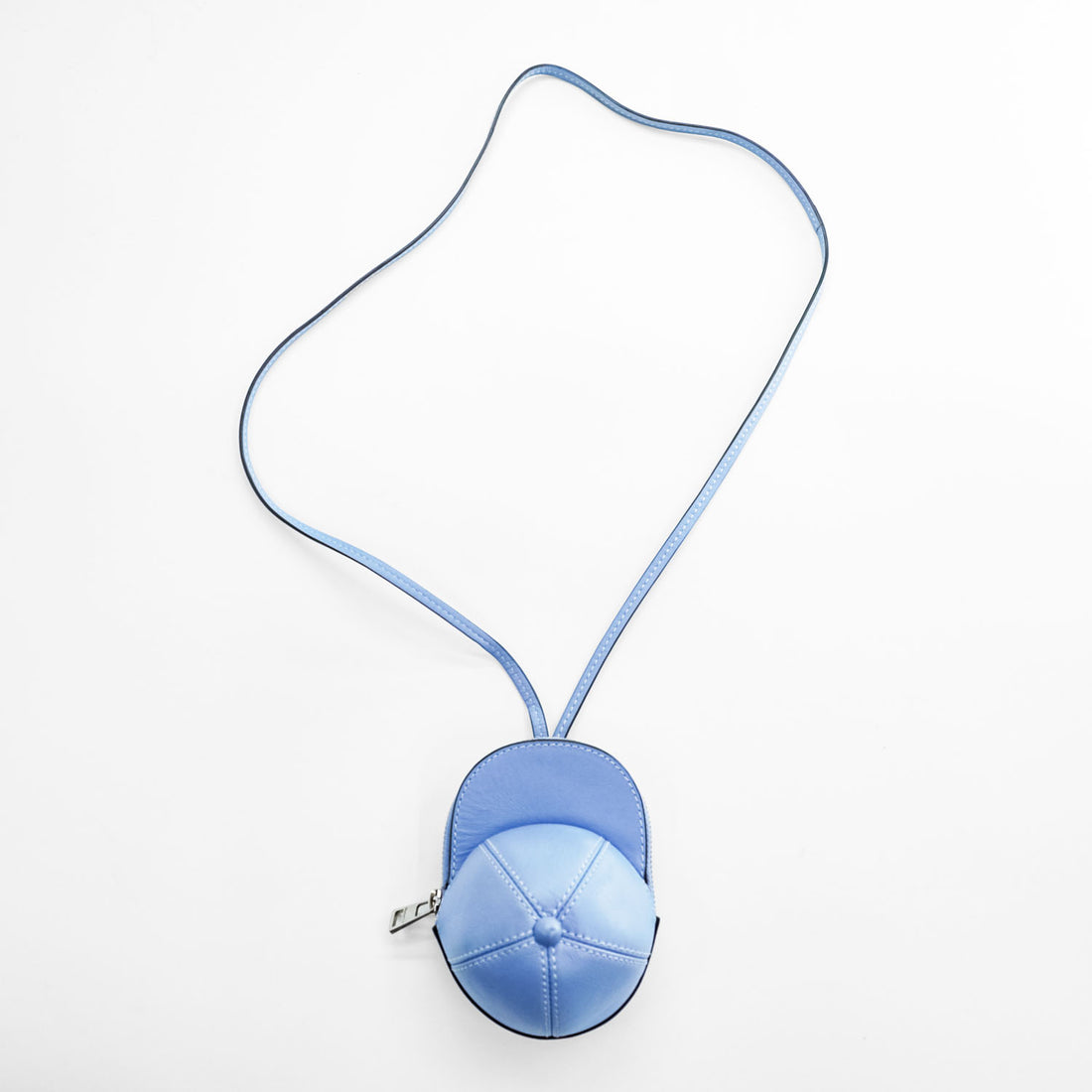 JW Anderson Leather Shoulder Pouch, Blue, Nano Cap Bag