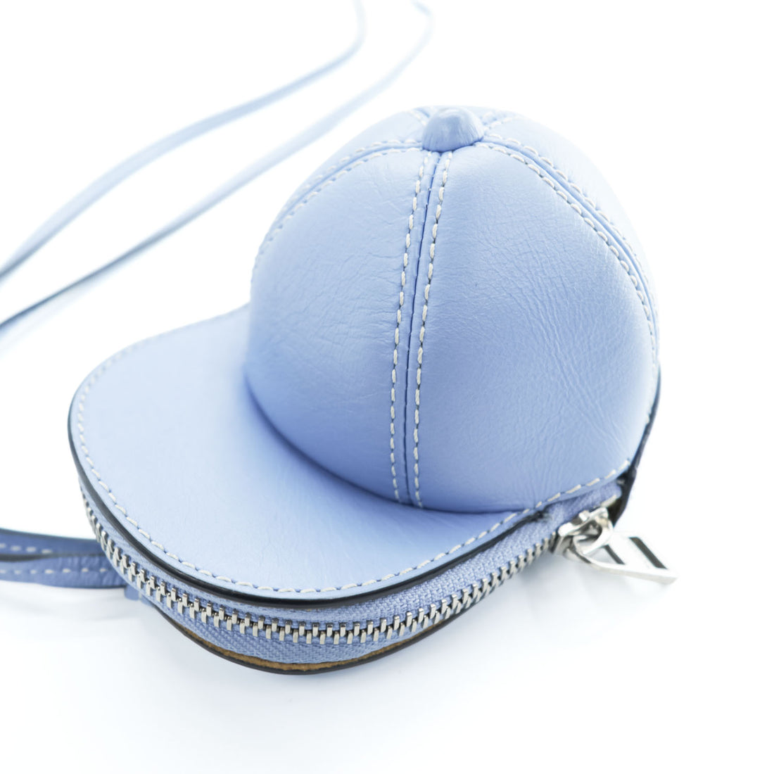 JW Anderson Leather Shoulder Pouch, Blue, Nano Cap Bag