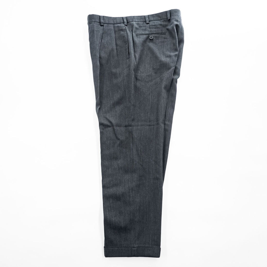 Brooks Brothers Wool Double Pleat Trousers Size 34 Charcoal Gray