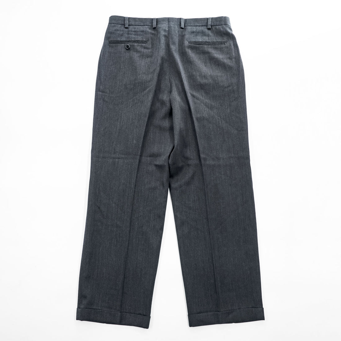 Brooks Brothers Wool Double Pleat Trousers Size 34 Charcoal Gray